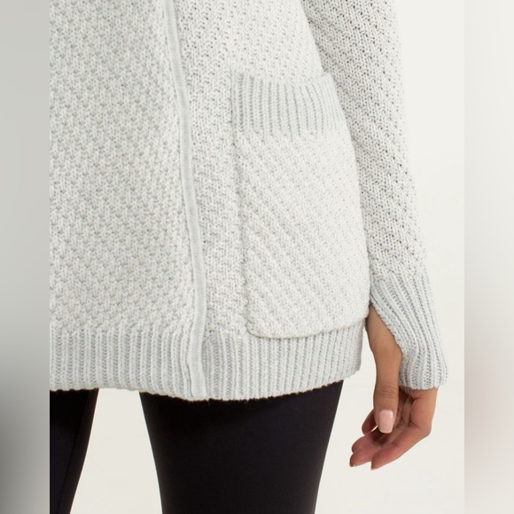 Lululemon Post Practice Cardi Cardigan Button Up Long Sleeve Knit Wrap - Picture 4 of 11